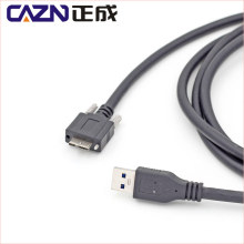 Línea de cámara industrial 2 3 5M línea de cámara tornillos USB fijo micro USB3.0 cable de datos recto